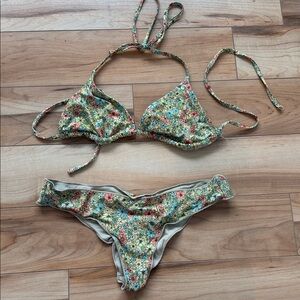 Rip Curl Floral Bikini in Cream and Multicolor